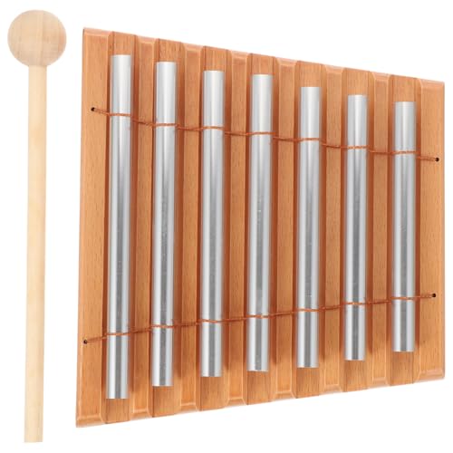 HONITANO Klangstab Handglocken aus Metall und Holz mit Holzsockel Langlebige Percussion Instrumente für Musikunterricht Meditation Camping und Klassenzimmergebrauch HONITANO Klangstab Handglocken aus Metall und Holz mit Holzsockel Langlebige Percussion Instrumente für Musikunterricht Meditation Camping und Klassenzimmergebrauch von HONITANO