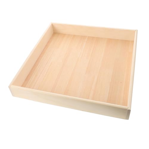HONITANO Kleine Sandbox aus Holz Tragbarer Sandkasten mit Sicherem Spielbereich Langlebige Sandspielzeug Aufbewahrungsbox für Drinnen und Draußen Kompakt und Leicht zu Verstauen von HONITANO