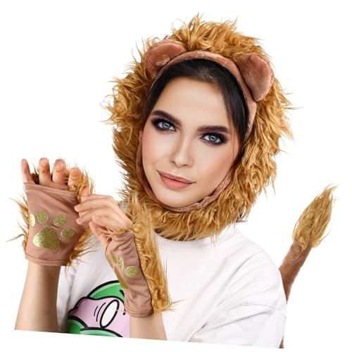 HONITANO Kostüm Set mit Haarreifen und Falschem Löwenschwanz Lustiges Rollenspiel Zubehör für Fasching Karneval Halloween und Geburtstagsfeiern Waschbar und Langlebig HONITANO Kostüm Set mit Haarreifen und Falschem Löwenschwanz Lustiges Rollenspiel Zubehör für Fasching Karneval Halloween und Geburtstagsfeiern Waschbar und Langlebig von HONITANO