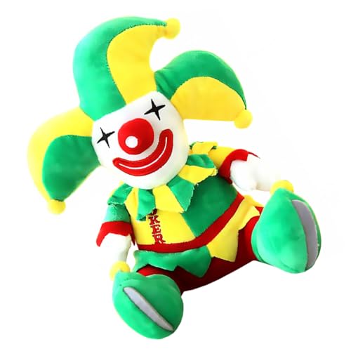 HONITANO Kurzplüsch Clown Puppe Halloween Dekoration Flauschig Gefüllt Kuschelstofftier Lustige Clown Figur Zimmer Deko von HONITANO