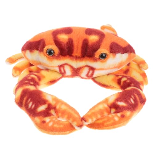 HONITANO Kuscheliges Krabben Plüschspielzeug Rot Realistische Meerestier Nachbildung Weiches Wurfkissen für Fördert Kognitive Entwicklung zu Geburtstag und Alltag von HONITANO