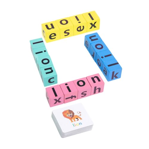 HONITANO Lernspielzeug Buchstabenpuzzle mit Englischen Wortkarten Pädagogisches Buchstabenspiel für Vorschulkinder Fördert Sprachverständnis Eltern Junge Mädchen Interaktion und Kognitive von HONITANO