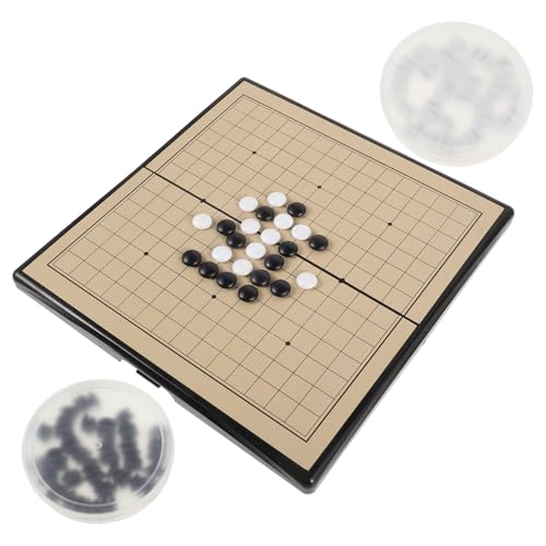 HONITANO Magnetisches Go Einer Reihe Spielset Mittelgroß mit Standardbrett Magnetische Steine Tragbares Gesellschaftsspiel für Erwachsene und Anfänger mit Aufbewahrungsbox von HONITANO