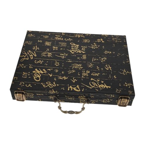 HONITANO Mahjong-Tragetasche Aus Holz, Aufbewahrungsbox Für Traditionelle Mahjong-Steine ​​und Brettspiele, Geeignet Für Partys Und Familienspaß, 26 X 19 cm von HONITANO