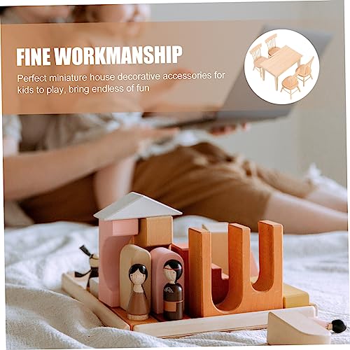 HONITANO Maßstab Holz Möbel DIY Accessoire für Puppenhaus Dekoration Wohnzimmer Esszimmer Zubehör von HONITANO