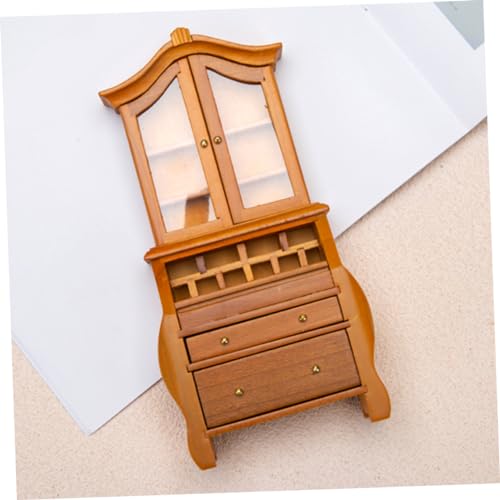 HONITANO Maßstab Puppenhaus Möbel Realistisch Gestaltetes Miniatur Bücherregal für Puppenhaus Schlafzimmer und Esszimmer Robustes Modellmöbel Perfektes von HONITANO