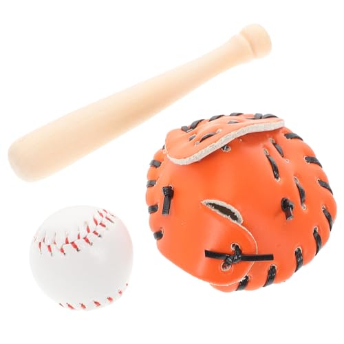 HONITANO Mini Baseball Miniatur Baseballhandschuh Baseballschläger Outdoor Softball Zubehör Rollenspiel für Puppenhaus und Lernspielzeug HONITANO Mini Baseball Miniatur Baseballhandschuh Baseballschläger Outdoor Softball Zubehör Rollenspiel für Puppenhaus und Lernspielzeug von HONITANO