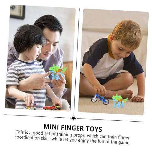 HONITANO Mini Finger Sports Toys mit Fingerbike Finger Scooter und DIY Dinosaurier Verschleißfestes Material Leichter Tragbarer Desktop Spielspaß HONITANO Mini Finger Sports Toys mit Fingerbike Finger Scooter und DIY Dinosaurier Verschleißfestes Material Leichter Tragbarer Desktop Spielspaß von HONITANO