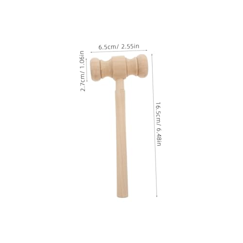 HONITANO Mini Holzrichterhammer Massiver Mallet Hammer aus Naturholz Interaktives Rollenspiel Zubehör für Pädagogisch Geeignet für Kostüm und Familienaktivitäten von HONITANO