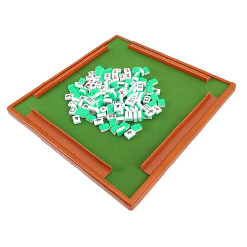 HONITANO Mini Mahjong Set Reise Edition mit Gravierten Spielsteinen Tragbares Chinesisches Tischspiel für Party und Unterhaltung Leichtes Kompaktes Mahjong Kit mit Zufällige Farbe von HONITANO