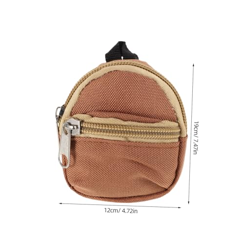 HONITANO Mini Puppenrucksack für Leichter Vielseitiger mit Reißverschluss Multifunktional als Wechselkleidertasche für Kreatives Rollenspiel und Puppenzubehör Hellbraun HONITANO Mini Puppenrucksack für Leichter Vielseitiger mit Reißverschluss Multifunktional als Wechselkleidertasche für Kreatives Rollenspiel und Puppenzubehör Hellbraun von HONITANO