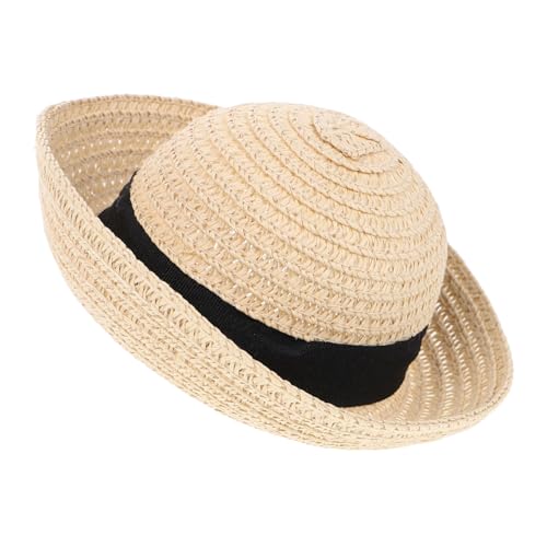 HONITANO Mini Strohhut für Puppen Natürliche Bastelkopfbedeckung Lebensecht und Elegant Vielseitiges Accessoire für Mini Puppenmode und Garten Dekoration Beige HONITANO Mini Strohhut für Puppen Natürliche Bastelkopfbedeckung Lebensecht und Elegant Vielseitiges Accessoire für Mini Puppenmode und Garten Dekoration Beige von HONITANO