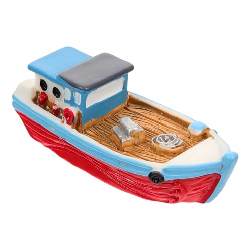 HONITANO Miniatur Boot Dekoration Mediterranes Resin Modell Schiffsornament Tischdeko Kleines Küsten-Dekoobjekt für Büro und Wohnzimmer HONITANO Miniatur Boot Dekoration Mediterranes Resin Modell Schiffsornament Tischdeko Kleines Küsten-Dekoobjekt für Büro und Wohnzimmer von HONITANO