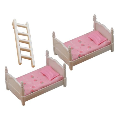 HONITANO Miniatur Doppelstockbett Modell für Puppenhaus für Puppenmöbel Dekoration und Mini Haus Zubehör HONITANO Miniatur Doppelstockbett Modell für Puppenhaus für Puppenmöbel Dekoration und Mini Haus Zubehör von HONITANO
