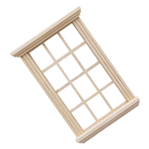 HONITANO Miniatur Fensterrahmen für Puppenhaus Fenster Modell Holz DIY Zubehör für Miniatur Landschaftsdekoration für Puppenliebhaber und Kreative Projekte HONITANO Miniatur Fensterrahmen für Puppenhaus Fenster Modell Holz DIY Zubehör für Miniatur Landschaftsdekoration für Puppenliebhaber und Kreative Projekte von HONITANO
