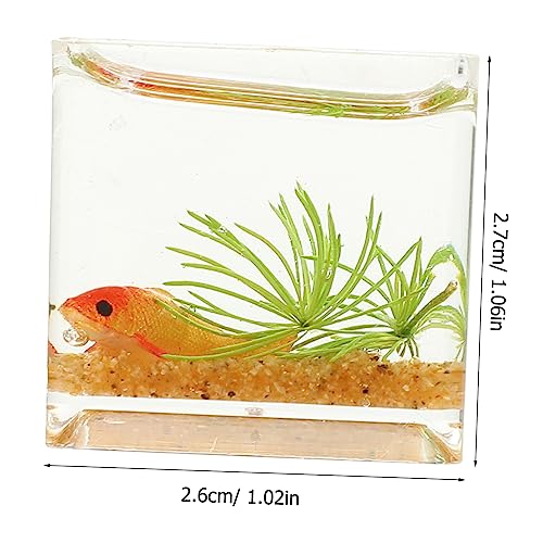 HONITANO Miniatur Goldfischglas Resin Modell Kleines Aquarium Ornament Detailreiche Miniatur Haus Deko Realistische Mini Landschaft für Puppenhaus Schreibtisch und DIY HONITANO Miniatur Goldfischglas Resin Modell Kleines Aquarium Ornament Detailreiche Miniatur Haus Deko Realistische Mini Landschaft für Puppenhaus Schreibtisch und DIY von HONITANO