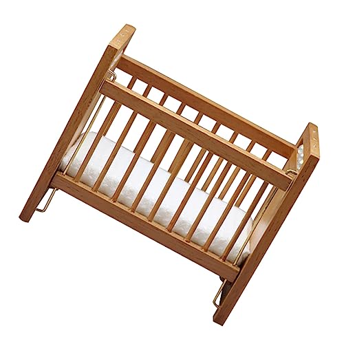 HONITANO Miniatur Möbelset für Puppenhaus Realistisches Design Holzbett mit Matratze für DIY Mini House Dekoration für Kinderzimmer und Puppenhaus Zubehör HONITANO Miniatur Möbelset für Puppenhaus Realistisches Design Holzbett mit Matratze für DIY Mini House Dekoration für Kinderzimmer und Puppenhaus Zubehör von HONITANO