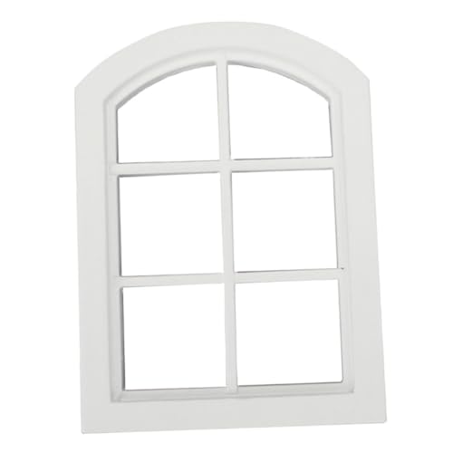 HONITANO Miniatur Puppenhaus Fenster Modell Weißes Rundes Fach Holzfenster DIY Möbel Zubehör Bruchsicher Realistische Nachbildung Geeignet für Kleine Hausdekoration HONITANO Miniatur Puppenhaus Fenster Modell Weißes Rundes Fach Holzfenster DIY Möbel Zubehör Bruchsicher Realistische Nachbildung Geeignet für Kleine Hausdekoration von HONITANO
