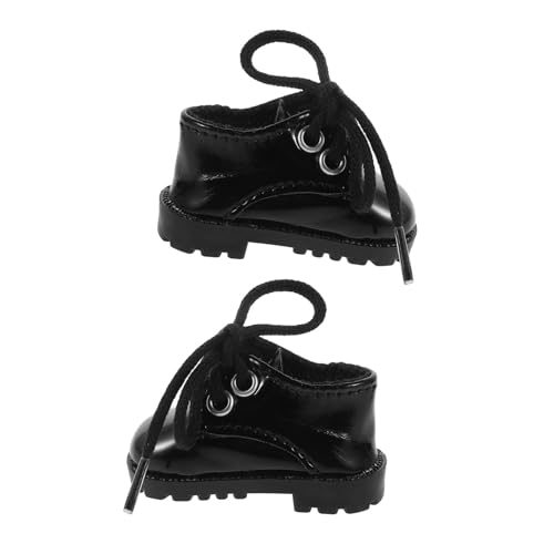 HONITANO Miniatur Puppenschuhe aus Glänzendem Kunstleder Elegante Baumwollpuppenschuhe Flache Schuhe für Puppenhaus Langlebiges Design für Bjd und Spielpuppen von HONITANO
