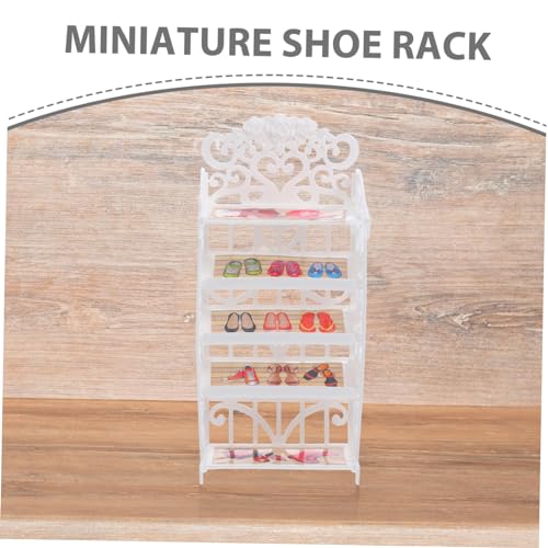 HONITANO Miniatur Puppenschuhregal aus Langlebigem Kunststoff Miniaturmöbel Modell für Puppenhaus Schlafzimmer und Wohnzimmer Aufbewahrungsregal für Puppenschuhe Plastisches Zubehör HONITANO Miniatur Puppenschuhregal aus Langlebigem Kunststoff Miniaturmöbel Modell für Puppenhaus Schlafzimmer und Wohnzimmer Aufbewahrungsregal für Puppenschuhe Plastisches Zubehör von HONITANO