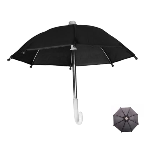 HONITANO Miniatur Regenschirm für Puppenhaus Mini Regenschirm Zubehör Schwarz für Puppen und Miniatur Dekorationen Handliches und Elegantes Design für Kreative Spiel Layouts von HONITANO