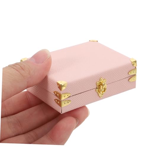 HONITANO Miniatur Retro Koffer Vintage Stil Miniaturmöbel Zubehör für Puppenhaus Schlafzimmer Micro Landschaft Dekoration Detailreich und Vielseitig für Puppenzubehör und Heimdeko von HONITANO