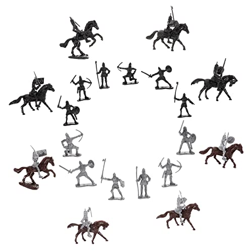 HONITANO Miniatur Ritterfiguren Teilig mit Soldaten und Pferden Detailreiche Kunststoff Miniatur Soldaten Spielfiguren für Sandtisch Dekoration und Kinderspielzeug HONITANO Miniatur Ritterfiguren Teilig mit Soldaten und Pferden Detailreiche Kunststoff Miniatur Soldaten Spielfiguren für Sandtisch Dekoration und Kinderspielzeug von HONITANO