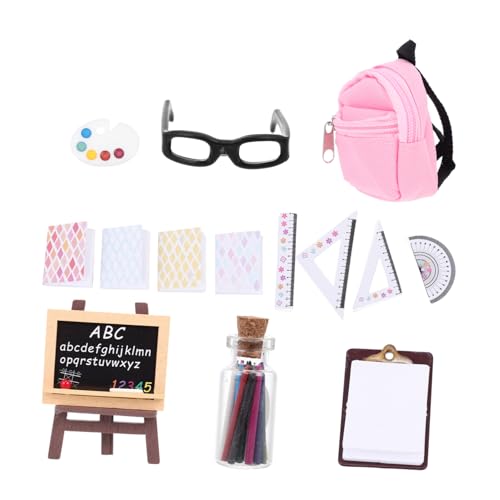 HONITANO Miniatur Rucksack Set für Puppenhaus für Kreative Lernspielzeuge Schulbedarf Dekoration für Mini Häuser HONITANO Miniatur Rucksack Set für Puppenhaus für Kreative Lernspielzeuge Schulbedarf Dekoration für Mini Häuser von HONITANO