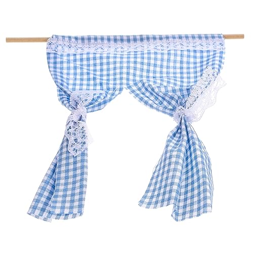HONITANO Miniatur Spitze Vorhang Modell Dekorativer Puppenhaus Fenstervorhang Blau Realistische Miniatur Fensterdekoration für DIY Schlafzimmer und Mini Haus Zubehör als Fotorequisite und HONITANO Miniatur Spitze Vorhang Modell Dekorativer Puppenhaus Fenstervorhang Blau Realistische Miniatur Fensterdekoration für DIY Schlafzimmer und Mini Haus Zubehör als Fotorequisite und von HONITANO