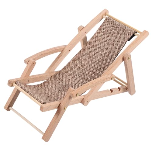 HONITANO Miniatur Strandliegestuhl Deko Puppenhaus Zubehör Fein Gearbeitet Strandstil Mini Garten Ornament Geeignet für Fensterdeko Partys Puppenhausmöbel Hellbraun HONITANO Miniatur Strandliegestuhl Deko Puppenhaus Zubehör Fein Gearbeitet Strandstil Mini Garten Ornament Geeignet für Fensterdeko Partys Puppenhausmöbel Hellbraun von HONITANO