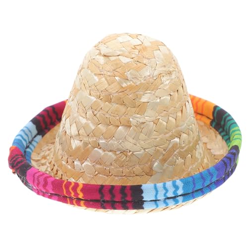 HONITANO Miniatur Strohhut für Puppen und Weinflaschen Kleines Handgefertigtes Dekorationsaccessoire Vielseitiger Mini Hut für Cocktail Haustier deko Robust und Wiederverwendbar HONITANO Miniatur Strohhut für Puppen und Weinflaschen Kleines Handgefertigtes Dekorationsaccessoire Vielseitiger Mini Hut für Cocktail Haustier deko Robust und Wiederverwendbar von HONITANO
