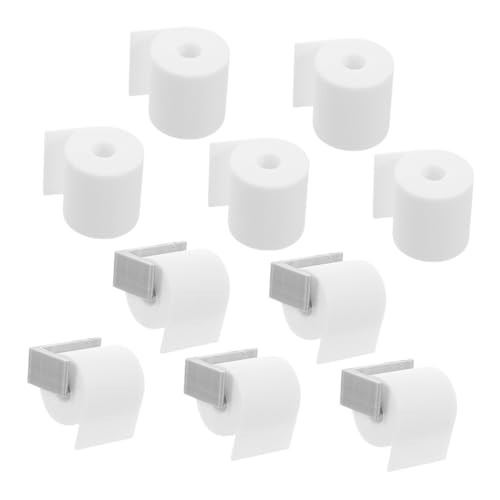 HONITANO Miniatur Toilettenpapierhalter Teilig Puppenhaus Zubehör Badezimmer Deko Große Papierrollen mit Halter Detailgetreu für Sammler und Bastler Handliche Miniaturmodelle von HONITANO