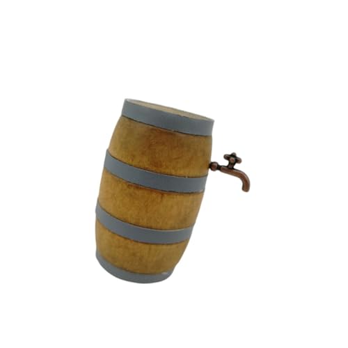 HONITANO Miniatur Weinfass aus Holz mit Wasserhahn Stabiles Leichtes Puppenhaus bar zubehör Feine Verarbeitung Langlebiges Geruchsfreies Deko Element für Micro Welt und Fotorequisiten von HONITANO