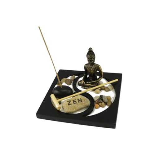 HONITANO Buddha Statue Für Zen Garten Meditatives Sand Tray Mit Rake Mini Zen Garten Deko Für Home Office Kreatives Feng Shui Wohnaccessoire Zufälliger Farbwahl HONITANO Buddha Statue Für Zen Garten Meditatives Sand Tray Mit Rake Mini Zen Garten Deko Für Home Office Kreatives Feng Shui Wohnaccessoire Zufälliger Farbwahl von HONITANO