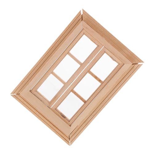 HONITANO Minifenster Steht Zubehör Miniatur für kinderspielzeug Toys Dollhouse Accessories Puppenhausdekoration aus Holz Puppenhaus-Layout hölzern HONITANO Minifenster Steht Zubehör Miniatur für kinderspielzeug Toys Dollhouse Accessories Puppenhausdekoration aus Holz Puppenhaus-Layout hölzern von HONITANO