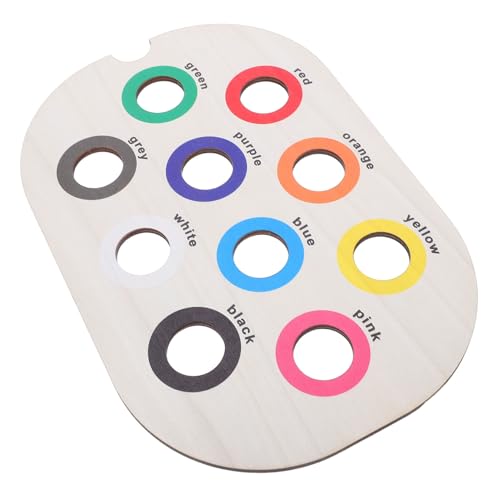 HONITANO Montessori Holz Farbensortierbrett Motorikspielzeug Sensory Lernbrett Kleinkinder Farbzuordnung Förderspielzeug aus Holz für Frühkindliche Entwicklung von HONITANO