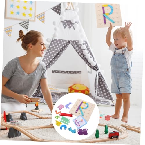 HONITANO Montessori Holz Geoboard Motorikspielzeug Alphabet Zahlen Feinmotorik Lernspielzeug Ab Jahre für Kognitive Entwicklung und Eltern Junge Mädchen Interaktion HONITANO Montessori Holz Geoboard Motorikspielzeug Alphabet Zahlen Feinmotorik Lernspielzeug Ab Jahre für Kognitive Entwicklung und Eltern Junge Mädchen Interaktion von HONITANO
