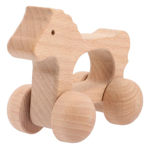 HONITANO Montessori Holz Greifspielzeug Handliches Pferde Motiv Inertial Schiebewagen Frühpädagogisches Förderspielzeug für Motorik und Sprachentwicklung HONITANO Montessori Holz Greifspielzeug Handliches Pferde Motiv Inertial Schiebewagen Frühpädagogisches Förderspielzeug für Motorik und Sprachentwicklung von HONITANO