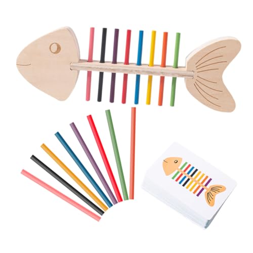 HONITANO Montessori Holzspielzeug Farbensortierung Fischgräte Feinmotorik Lernspielzeug für Kleinkinder Ab Jahr Doppelseitige Karten und Holzstäbe Fördert Hand Augen koordination und HONITANO Montessori Holzspielzeug Farbensortierung Fischgräte Feinmotorik Lernspielzeug für Kleinkinder Ab Jahr Doppelseitige Karten und Holzstäbe Fördert Hand Augen koordination und von HONITANO