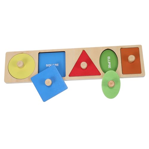 HONITANO Montessori Holzspielzeug Geometrisches Formpuzzle für Vorschule Feinmotorik Kognitives Lernspielzeug Ab Jahr von HONITANO