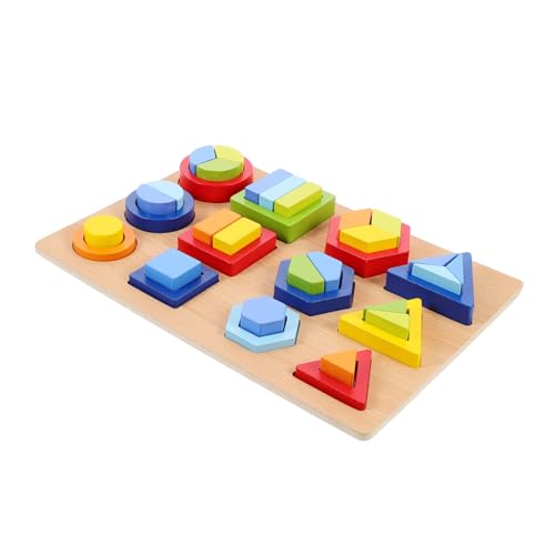 HONITANO Montessori Holzspielzeug für Geometrisches Lernpuzzle Sicheres Glattes Holzmaterial Pädagogisches Kognitionstraining für Vorschulkinder Ab Jahren von HONITANO