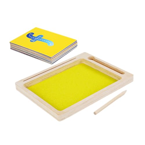 HONITANO Montessori Sandtray Zeichentafel Holzpapier Set für Vorschulaktivitäten Kreatives Lernspielzeug zur Buchstaben und Zahlenbildung für Kleinkinder im Klassenzimmer HONITANO Montessori Sandtray Zeichentafel Holzpapier Set für Vorschulaktivitäten Kreatives Lernspielzeug zur Buchstaben und Zahlenbildung für Kleinkinder im Klassenzimmer von HONITANO