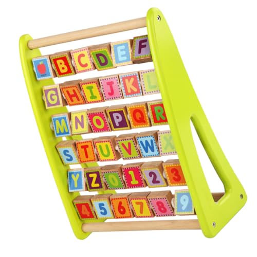 HONITANO Multifunktionales Holz lernspielzeug Buchstaben und Zahlen Lernbrett für Feinmotorik Handliche Lernhilfe für Vorschulkinder Ab Jahren von HONITANO