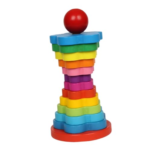 HONITANO Multifunktionales Schichtiges Holzspielzeug Regenbogen Stapelturm für Pädagogisches Balance und Koordinationsspiel Bunte Lernbausteine für Soziale und Motorische HONITANO Multifunktionales Schichtiges Holzspielzeug Regenbogen Stapelturm für Pädagogisches Balance und Koordinationsspiel Bunte Lernbausteine für Soziale und Motorische von HONITANO