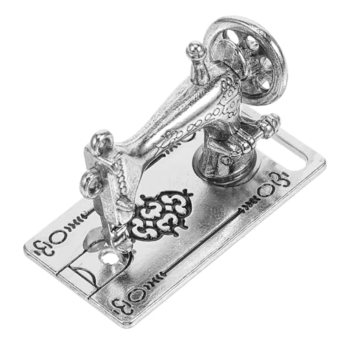 HONITANO Nähmaschinenkopf Puppendekoration Miniatur Nähmaschine Miniatur Möbelmodell Einrichtungsgegenstände Für Kleine Häuser Nähmaschinenfigur Geburtstagsgeschenk Mini von HONITANO