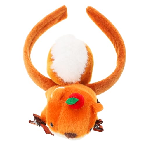 HONITANO Niedliches Eichhörnchen Haarreif mit Flexiblem Bequemem Sitz Weichem Plüsch für Damen und Mädchen Vielseitig Einsetzbar als Party cosplay accessoire und Lustige Kopfbedeckung von HONITANO