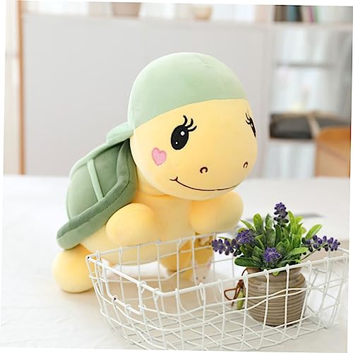 HONITANO Niedliches Grünes Schildkröten Kuscheltier Plüschkissen als Sofa Dekoration und Rückenkissen Weiches Cartoon Wohnaccessoire für Wohnzimmer Schlafzimmer und Party von HONITANO