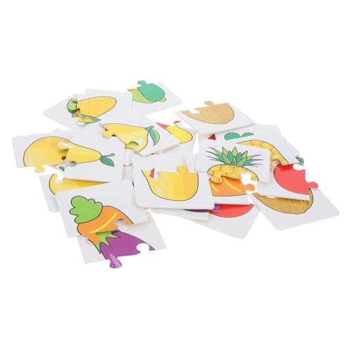 HONITANO Pädagogische Früchte und Gemüse Puzzle Karten für Kleinkinder Kognitive Lernspielzeug Feinmotorik Farberkennung und Problemlösung Früchte Gemüse Lernkarten für Vorschule von HONITANO