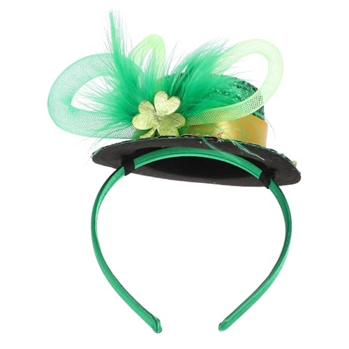 HONITANO Patrick's Day Haarreif Damen Kleeblatt Netz Hut Stirnband Party Festival Kopfschmuck Cosplay Accessoire Bequem Leicht Auffällig HONITANO Patrick's Day Haarreif Damen Kleeblatt Netz Hut Stirnband Party Festival Kopfschmuck Cosplay Accessoire Bequem Leicht Auffällig von HONITANO