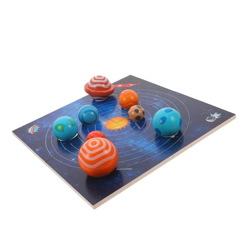 HONITANO Planetenkognitive Toys Solarsystemplatine Reisen Beschäftigt Bord Hölzernes Beschäftigtes Brett Für Im Sonnensystem Montessori Puzzle Study Board Kinderpuzzle Holz von HONITANO